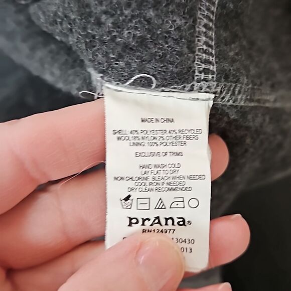 Prana Women's Lucia grey mock neck wool blend sweater pullover size S casual - Picture 6 of 10